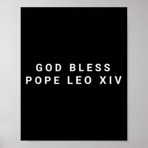 Poster Dieu bénisse le Pape Leo Xiv