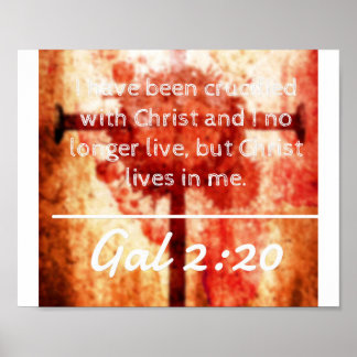 Poster Dieu Cite : Gal 2:20 — "Christ vit en moi"