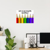 Poster DIEU COLORE TOUT LE MONDE BEAU! !... Poste religie (Bureau à domicile)