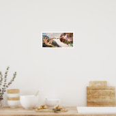 Poster Dieu crée Adam (détail) par Michel-Ange (Cuisine)