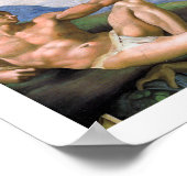 Poster Dieu crée Adam (détail) par Michel-Ange (Coin)