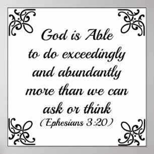 Poster Dieu de bible d'Ephesians peut faire excessivement