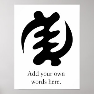 Poster Dieu de Gye Nyame   est symbole suprême d'Adinkra
