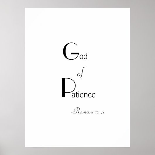 Poster Dieu de la patience (Devant)