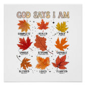 Poster Dieu dit que j'ai automne moisson automne tomber f (Devant)