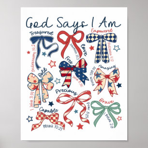 Poster Dieu Dit Que Je Suis 4 juillet Christian Jésus Ind