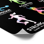 Poster Dieu Dit Que Je Suis Chrétienne Filles Ados Footba (Coin)