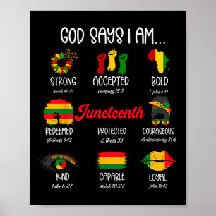 Poster Dieu Dit Que Je Suis Le Jour De L'Indépendance Lib
