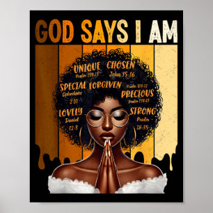 Poster Dieu dit que je suis l'histoire noire Mélanine Fil