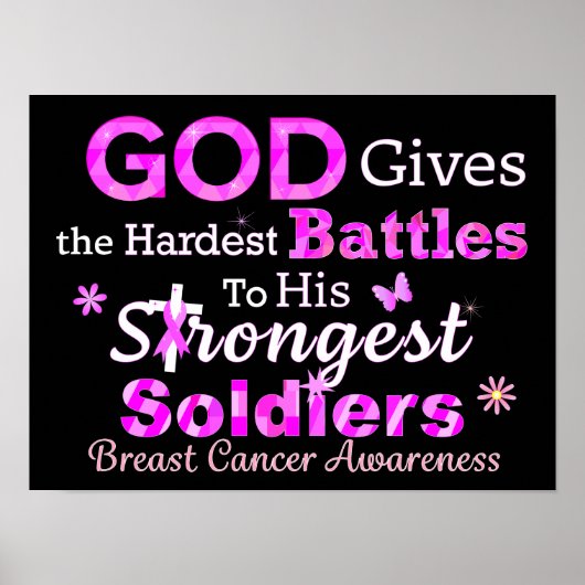 POSTER DIEU DONNE LES BATAILLES LES PLUS DIFFICILES (Devant)