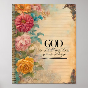 Poster Dieu écrit toujours votre histoire dans un Journal