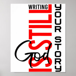 Poster Dieu écrit toujours votre histoire Inspirant Chri