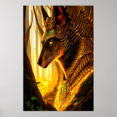 Poster Dieu égyptien Anubis | Art AI (Devant)