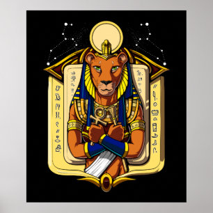 Poster Dieu égyptien Bastet de Sekhmet de lionne de