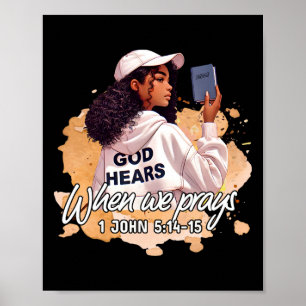 Poster Dieu entend lorsque nous prions Foi Mois de l'hist
