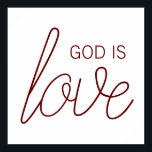 Poster Dieu est amour chrétien moderne<br><div class="desc">C'est simple : Dieu est amour. Ce design chrétien moderne vous aide à diffuser la bonne nouvelle et que nous sommes tous aimés plus que nous ne pouvions l'imaginer.</div>