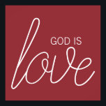 Poster Dieu est amour chrétien moderne<br><div class="desc">C'est simple : Dieu est amour. Ce design chrétien moderne vous aide à diffuser la bonne nouvelle et que nous sommes tous aimés plus que nous ne pouvions l'imaginer.</div>