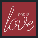 Poster Dieu est amour chrétien moderne<br><div class="desc">C'est simple : Dieu est amour. Ce design chrétien moderne vous aide à diffuser la bonne nouvelle et que nous sommes tous aimés plus que nous ne pouvions l'imaginer.</div>