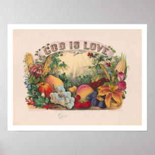 Poster DIEU EST AMOUREUX par Currier & Ives