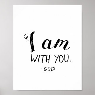 Poster Dieu est avec toi Je suis Christian Wall Art