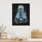 Poster Dieu est dans la machine - Techno-Dystopian Design (Cuisine)