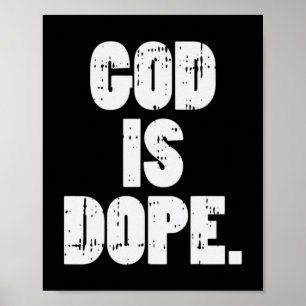 Poster Dieu est Dope Jésus Christ Religieux Christian Cat