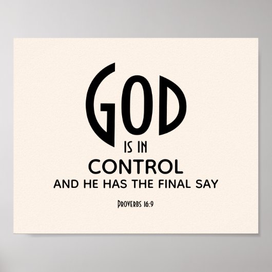 Poster DIEU EST EN CONTRÔLE L'Inspiration chrétienne (Devant)