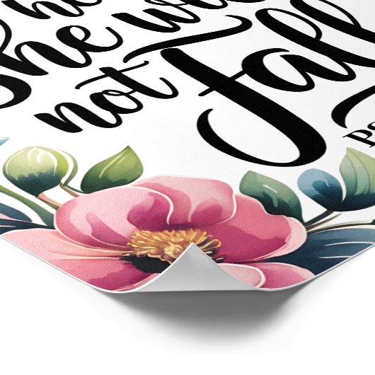 Poster Dieu est en elle - Christian Wall Art pour les fem (Coin)