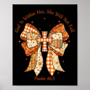 Poster Dieu Est En Elle Elle Ne Tombera Pas Psaume 46_5 C