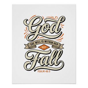 Poster Dieu Est En Elle Elle Ne Tombera Pas Vintage Shirt