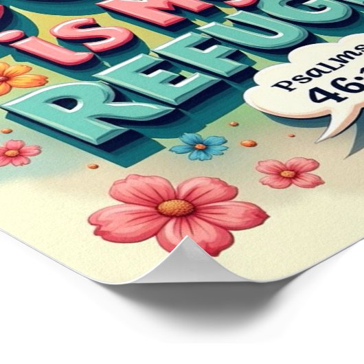 Poster Dieu est mon refuge (Coin)