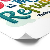 Poster Dieu est mon refuge (Coin)