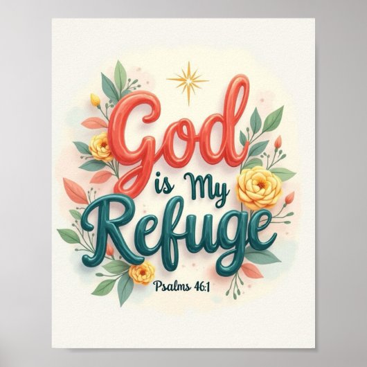 Poster Dieu est mon refuge (Devant)