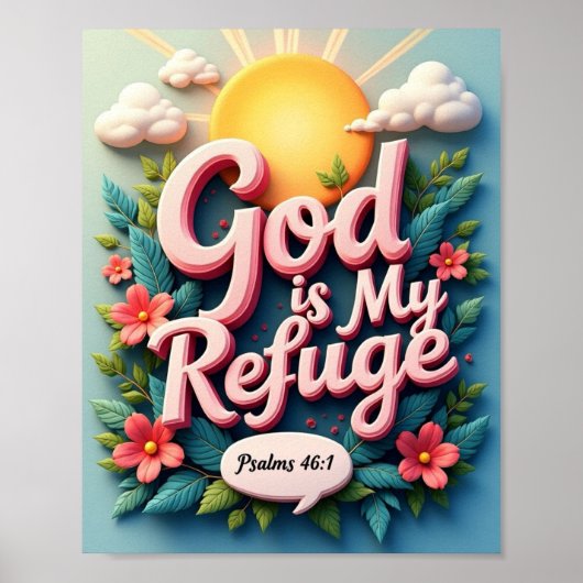 Poster Dieu est mon refuge (Devant)