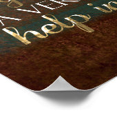 Poster Dieu est notre Refuge Bible Chrétienne Verse Brown (Coin)