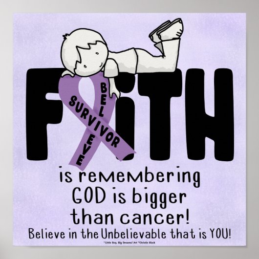 Poster Dieu est plus grand que le cancer (Devant)