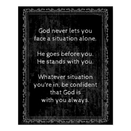 Poster Dieu est toujours avec vous jamais seul (Devant)