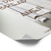 Poster Dieu est une grande prière de table (Coin)