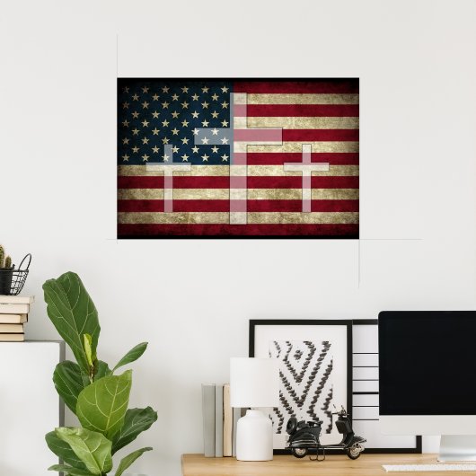 Poster Dieu et le pays (Bureau à domicile)