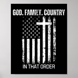 Poster Dieu Famille Pays Dans Cet Ordre Patriotique Chris
