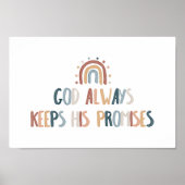 Poster Dieu garde toujours ses promesses imprimées (Devant)