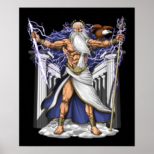Poster Dieu grec Zeus (Devant)