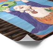 Poster Dieu Guitare Rire (Coin)