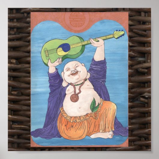 Poster Dieu Guitare Rire (Devant)