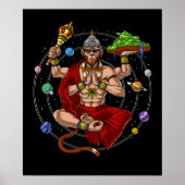 Poster Dieu hindou Hanuman (Devant)