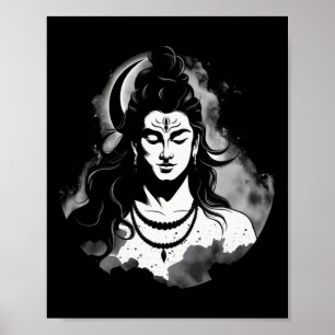 Poster Dieu hindou Shiva Hindouisme Spirituel Méditation