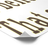 Poster Dieu l'a dit en lettres marron (Coin)