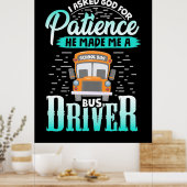 Poster Dieu M'A Fait Conduire Un Bus (Cuisine)