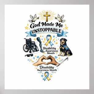 Poster Dieu m'a rendu imparable – Lundi de sensibilisatio