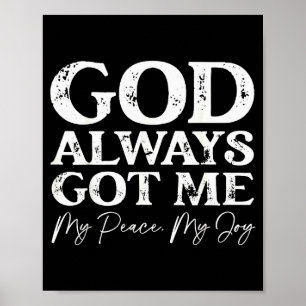 Poster Dieu m'a toujours Christian Faith Citation Inspira